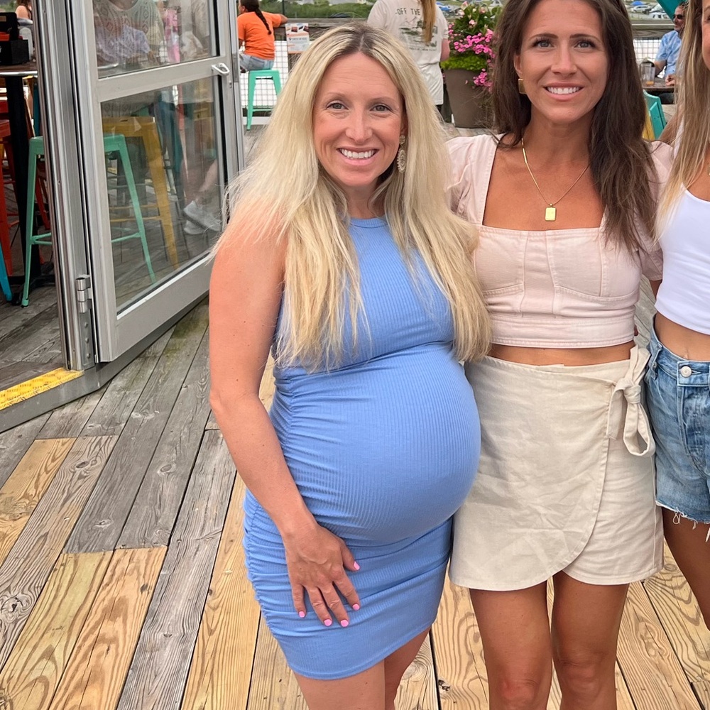 Blue maternity Bodycon Dress
